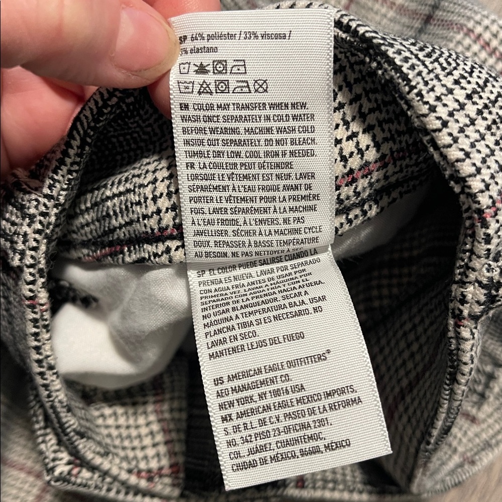 American Eagle Outfitters Plaid Straight Leg Pants‎ Size 2 - Picture 8 of 8